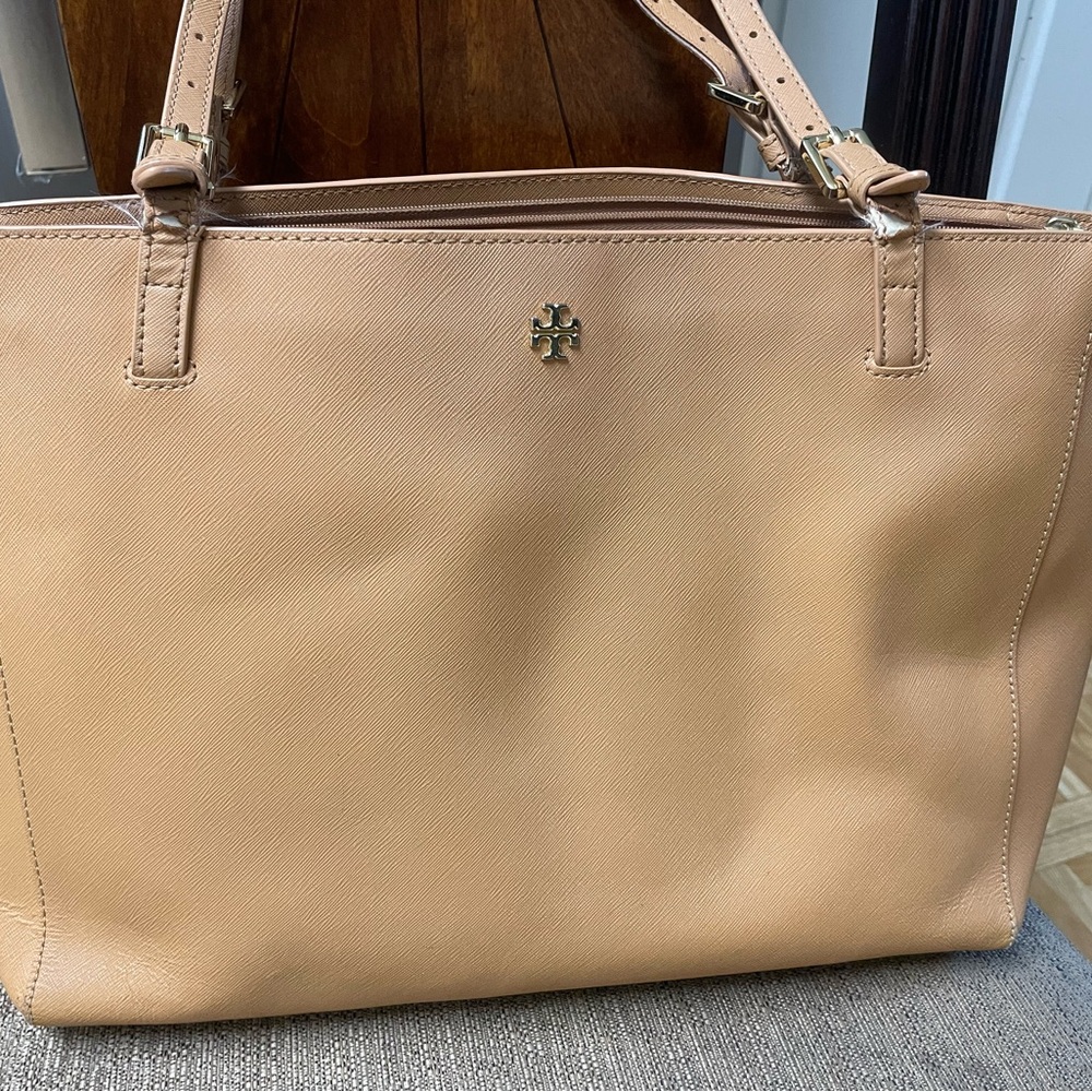 Tory Burch Tan and Pink Handbag